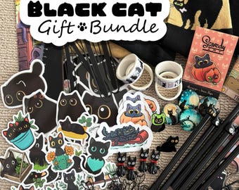 Black Cat Stationery Gift Bundle