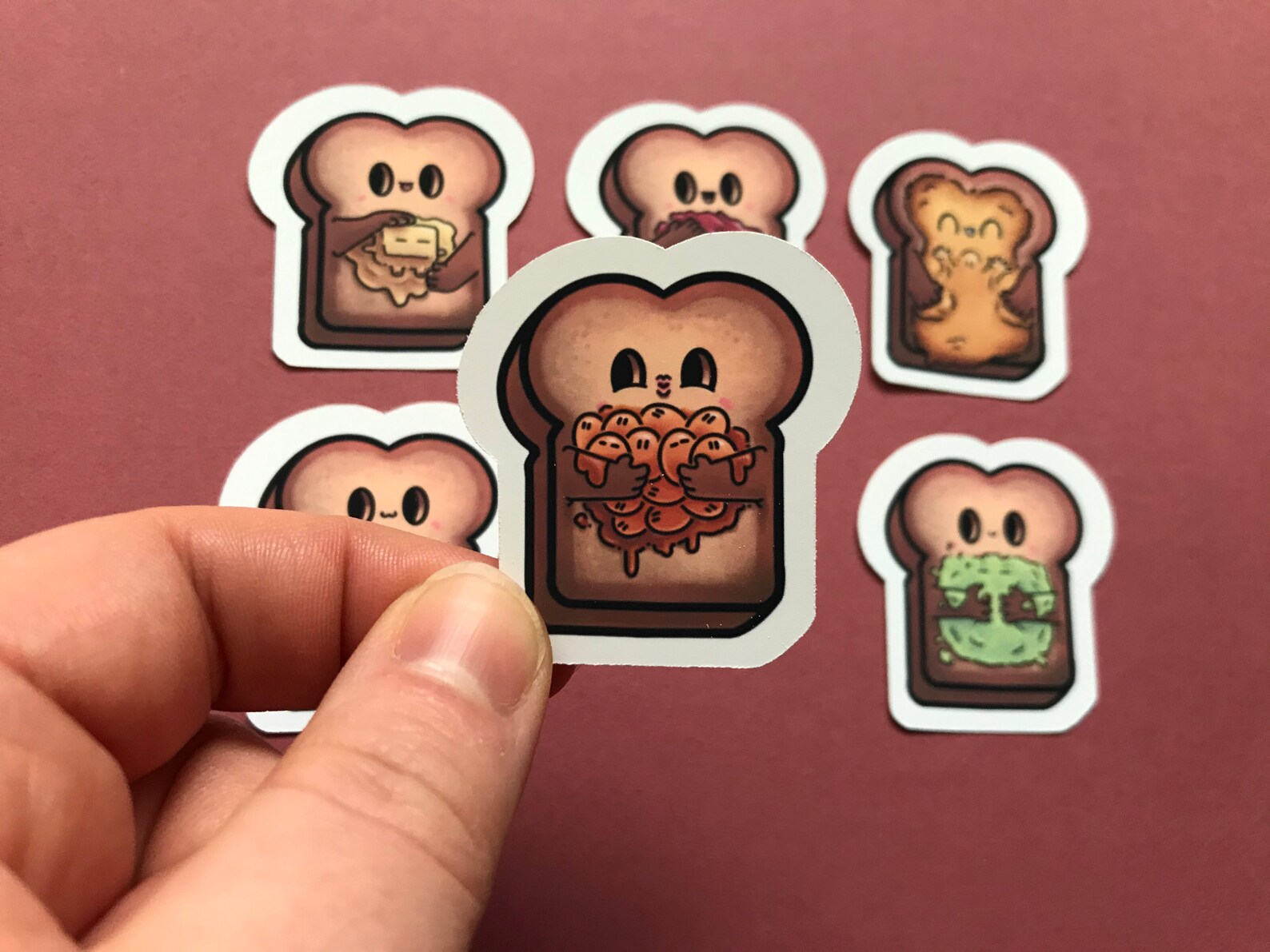 Cute Toast Sticker Pack Breakfast Planner Stickers - Etsy