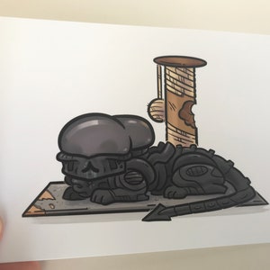 Xenomorph art print | Alien wall art | BrainBlips