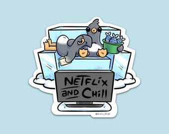 Netflix and Chill Sticker | BrainBlips