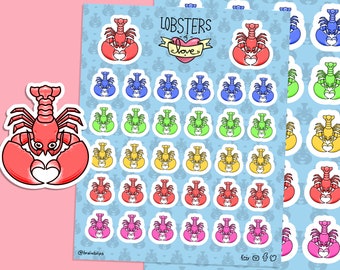 Lobster Sticker Sheet | BrainBlips