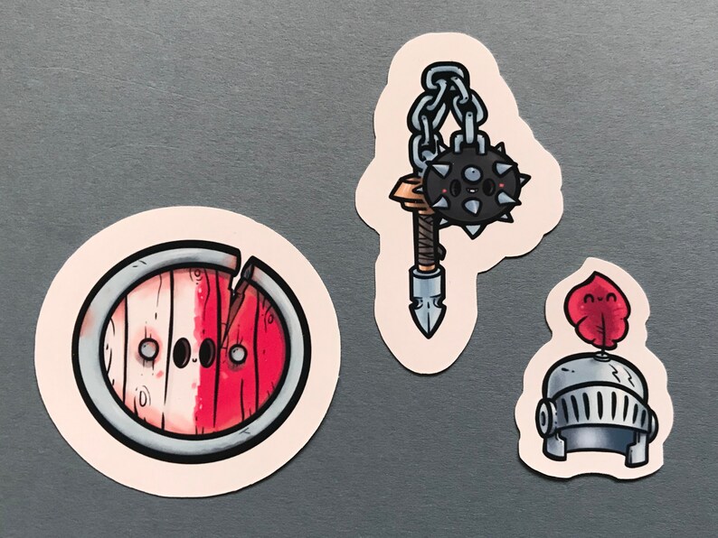 Kawaii Armory Stickers | Encouragement Gift | Brainblips - Etsy