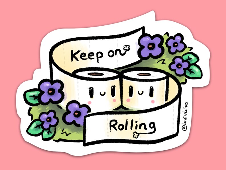 Lockdown Toilet Roll Sticker Isolation Gift Brainblips Etsy