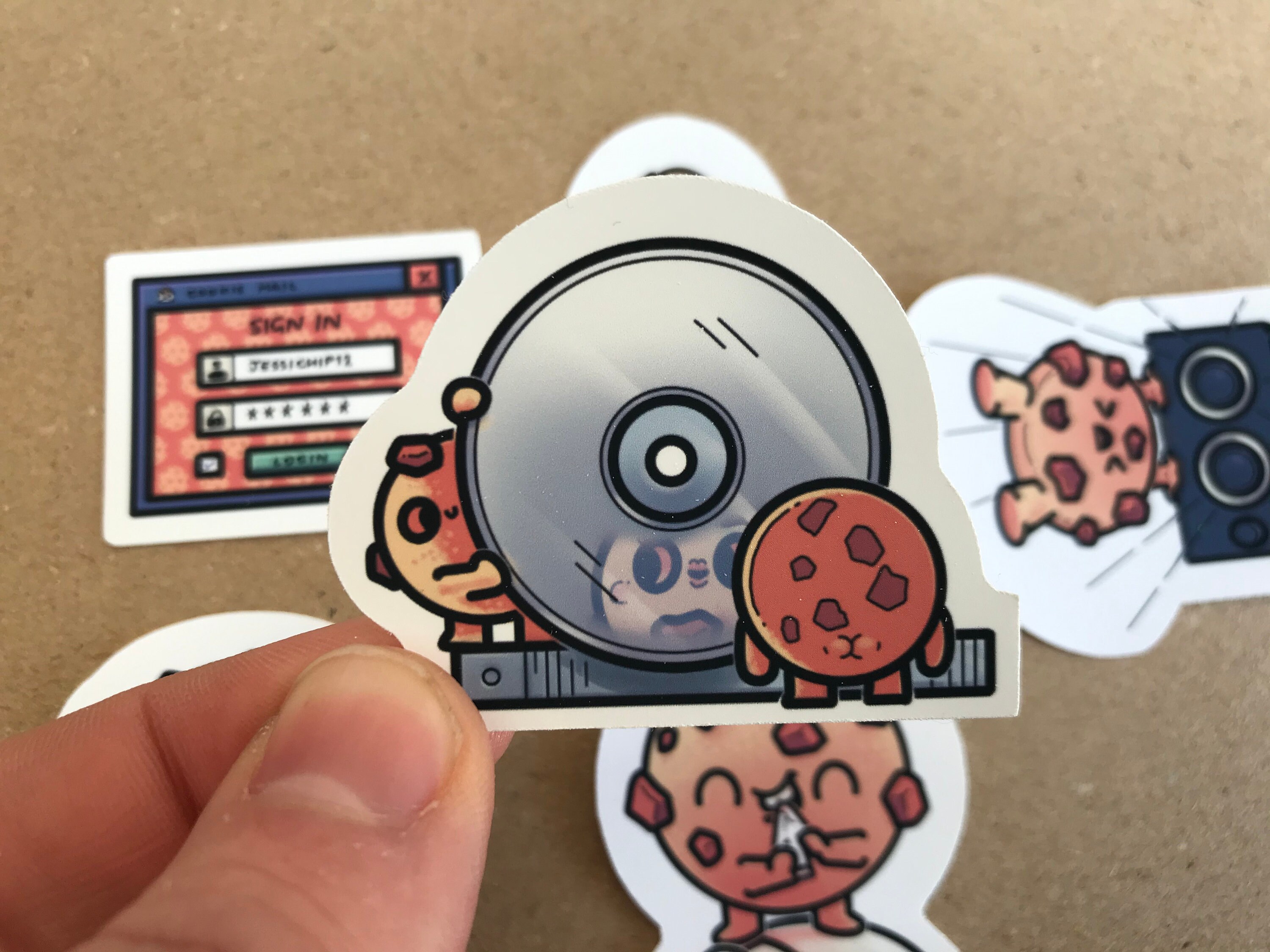 Chocolate Chip Cookie Stickers | Computer Cookies | Brainblips - Etsy UK