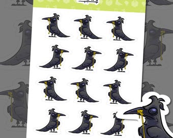 Crow sticker sheet | BrainBlips