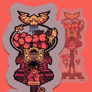 Sticker Demon Gumball-automaat | BrainBlips