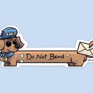 Naklejka Sausage Dog | Naklejka Do Not Bend | BrainBlips