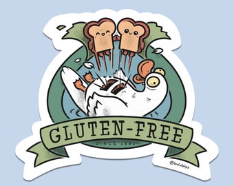 Gluten Free Sticker | kawaii toast sticker | BrainBlips