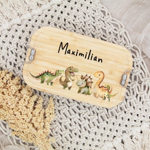 Boîte à lunch personnalisée DINOS | Boîte à lunch | Cadeau | Inscription scolaire | Cadeau scolaire | Rentrée scolaire | École primaire | Maternelle