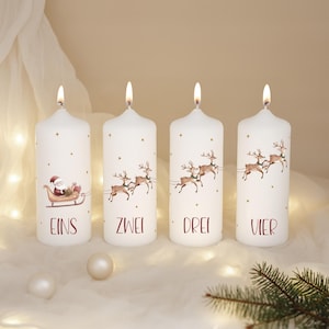 Advent candles &quot;Santa Claus&quot; | Advent candles set of 4 candles | Christmas candles | Advent