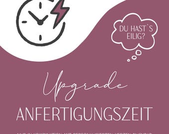 Upgrade Anfertigungszeit | personalisierte Kerze | personalisierte Taufkerze | personalisierte Hochzeitskerze