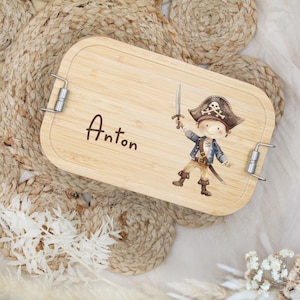 Boîte à lunch PIRATE personnalisée | Boîte à lunch | Cadeau | Inscription scolaire | Cadeau de rentrée scolaire | Rentrée scolaire | École primaire | Maternelle