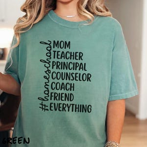 Homeschooling Mom Comfort Colors Shirt, Homestead Gift for Homeschooling Moms, Cute Homeschool T-shirt, Mama Shirt, Christian Mama Tee