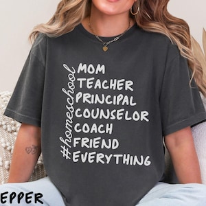 Homeschooling Mom Comfort Colors Shirt, Homestead Gift for Homeschooling Moms, Cute Homeschool T-shirt, Mama Shirt, Christian Mama Tee