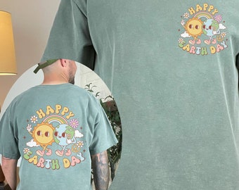Retro Earth Day Comfort Colors Shirt, Happy Earth Day T-shirt, Climate Change Save The Earth Shirt, Groovy Vintage Earth Day Tee