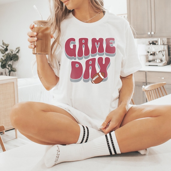 Retro Game Day Tee-Maroon Retro Game Day Tee-Maroon