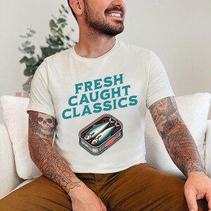 Sardine Tin Shirt, Vintage Sardines Shirt, Fisherman Aesthetic Shirt, Fish Aesthetic Sweatshirt, Tinned Fish Shirt, Retro Graphic Tee