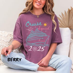 Cruise Squad T-Shirt - Custom Name 2025, Vacation Souvenir, Group Trip Shirt, Family Reunion Tee, Nautical Gift, Family Matching T-shirts