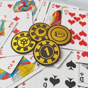 Jeton de Poker personnalisé ,           en acrylique doré et noir , jeu de hasard , jeu de cartes , jeu d'argent  - idée cadeau .