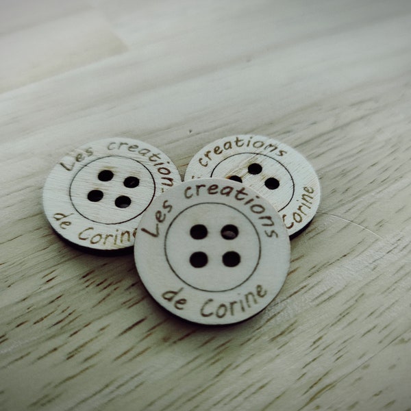 Bouton pour couture  - mercerie  - personnalisable - personnaliser - idée cadeau