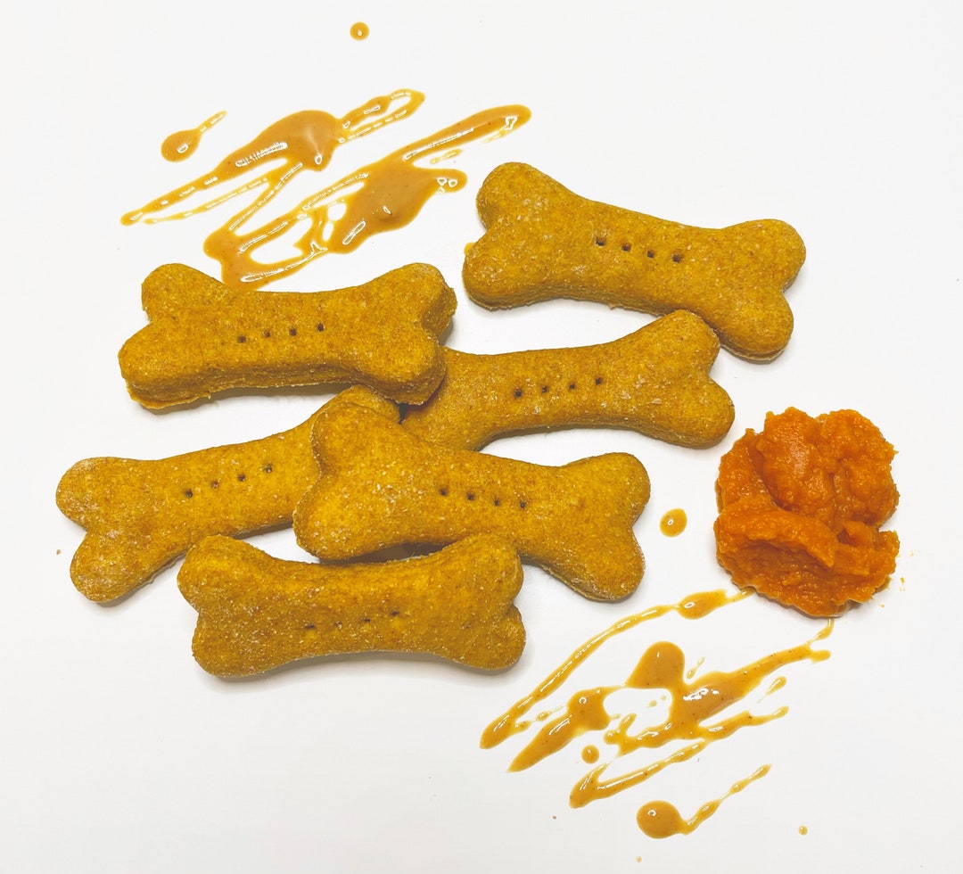 Dog Treats All Natural Homemade Peanut Butter and Pumpkin Dog Biscuits