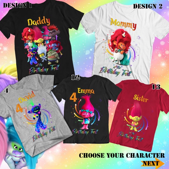 trolls birthday shirt