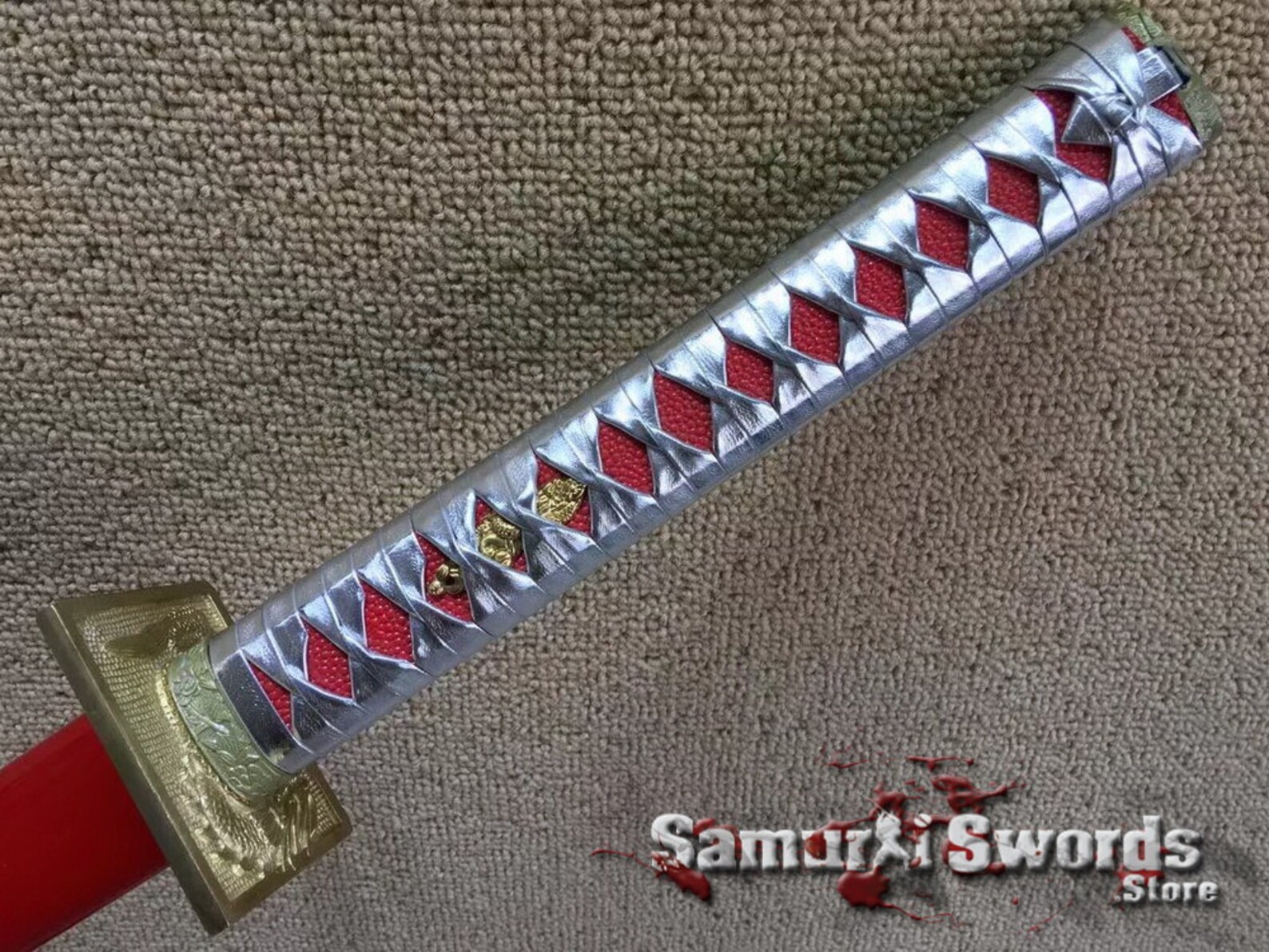 Katana Samurai Sword with Phoenix Inscription Saya Real | Etsy