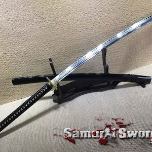 Samurai Nagamaki Sword with Brass Fittings, Custom Nagamaki Blade, Real Nagamaki for Sale, Clay Tempered T10 Nagamaki Blade