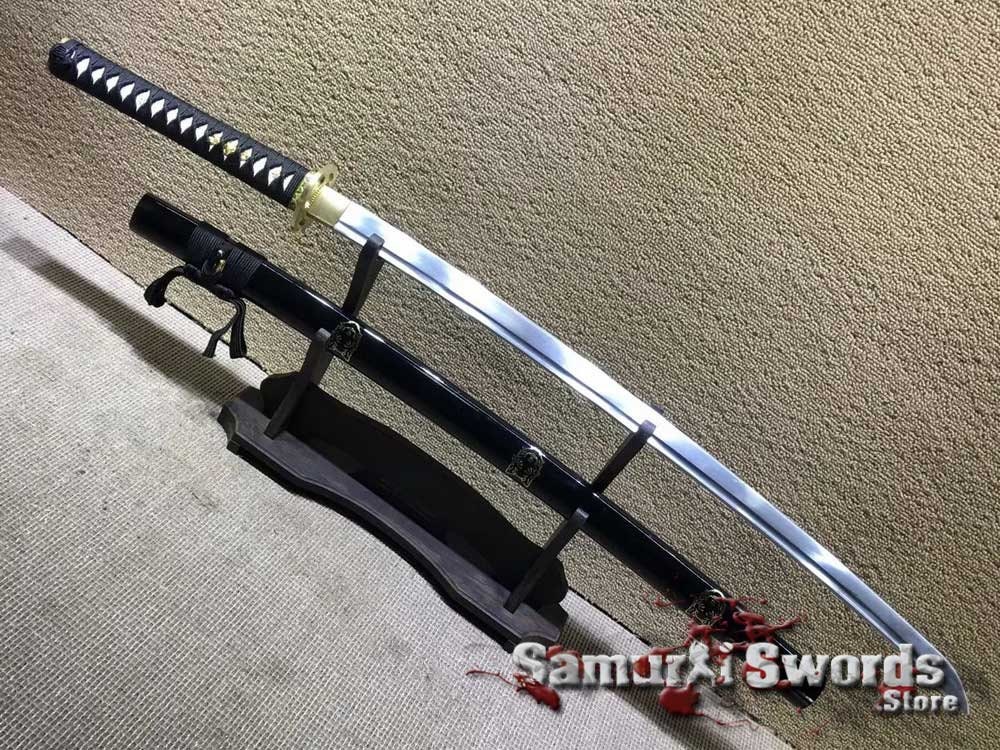 Real Katana Sword for Sale, Japanese Samurai Katana Blade With Gold  Inscription Saya, Custom Katana, 9260 Spring Steel Shinken Katana Blade 
