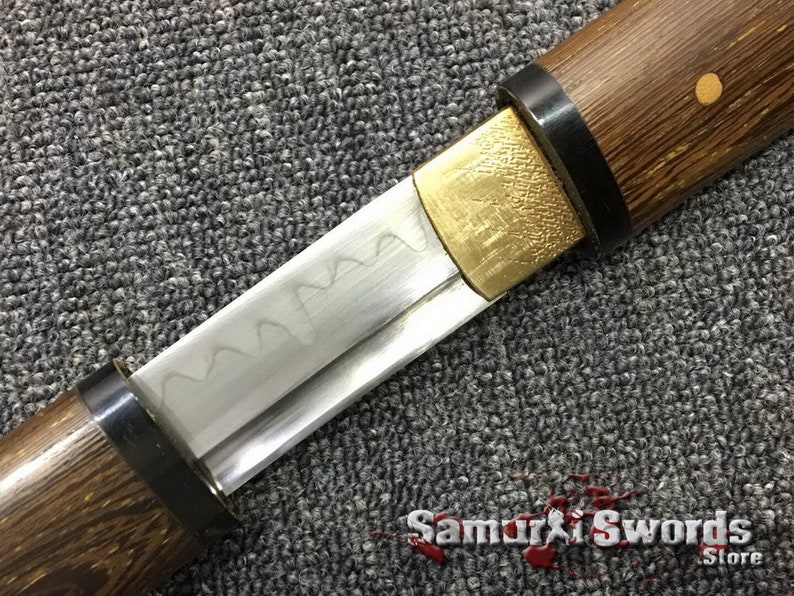 T10 Clay Tempered Steel Samurai Shirasaya Katana Sword, Hand forged Shirasaya Katana Blade with Bohi, Custom Shirasaya Katana for Sale image 8