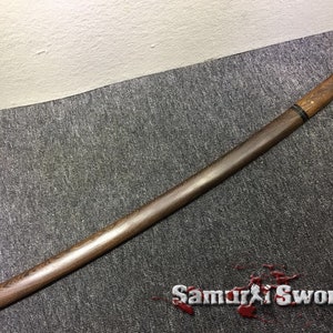 T10 Clay Tempered Steel Samurai Shirasaya Katana Sword, Hand forged Shirasaya Katana Blade with Bohi, Custom Shirasaya Katana for Sale image 5