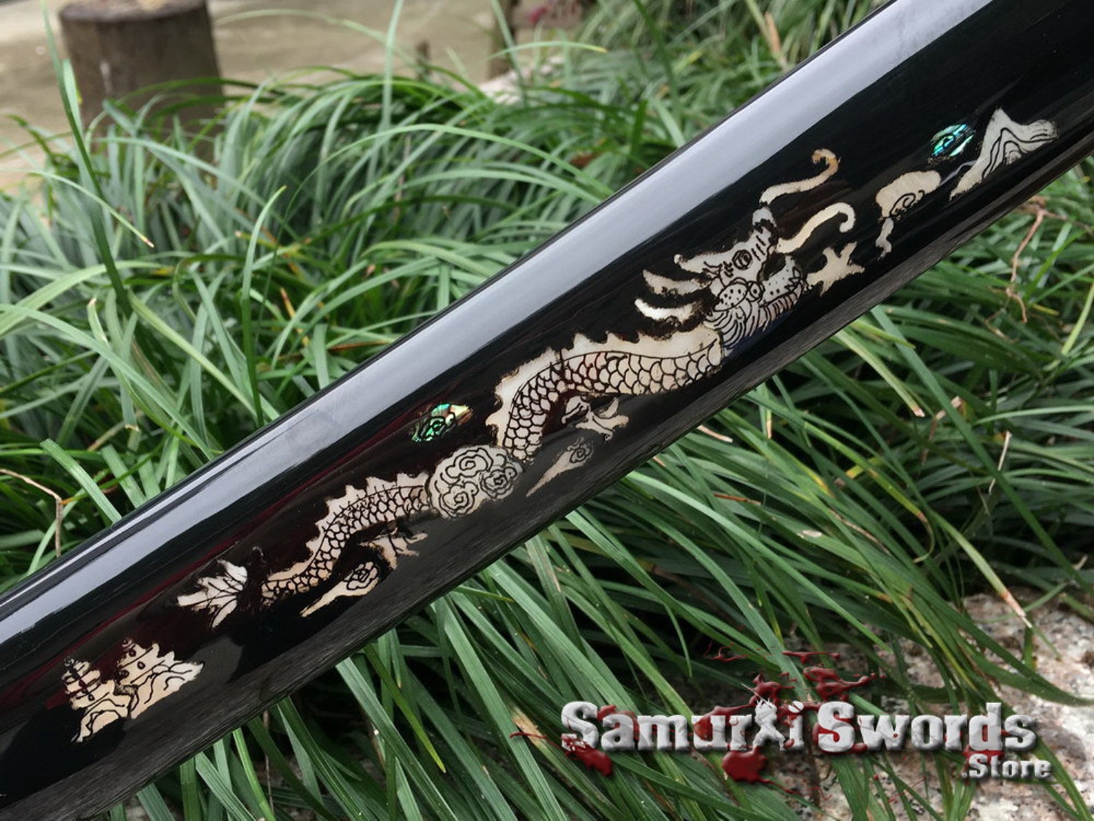 Real Katana for Sale With Red Acid Dye Clay Tempered T10 Etsy