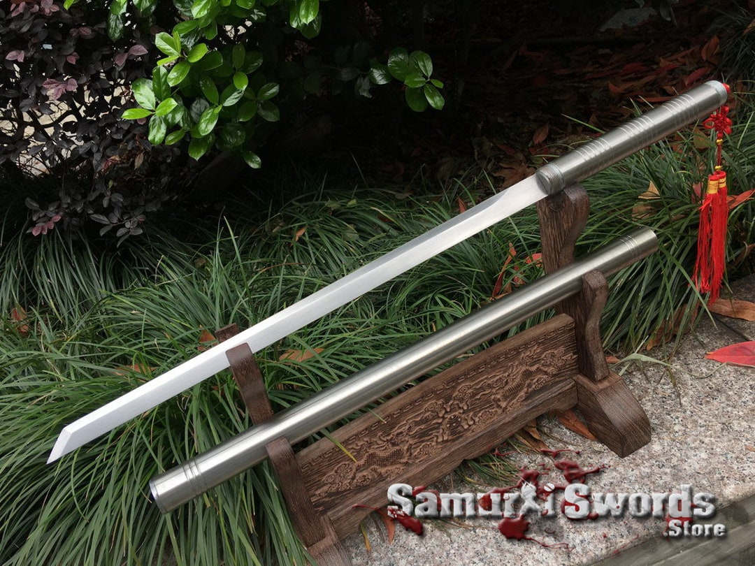 Carbon Steel 1060 Chinese Baton Sword, Real Chinese Sword With