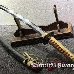 Japanese Samurai Wakizashi, Handmade Wakizashi Sword with Choji Hamon, T10 Steel Wakizashi Blade with Hadori Polish, Buy Wakizashi Sword