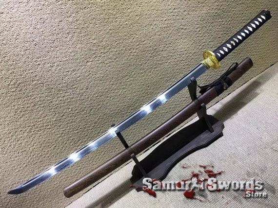 Espadas japonesas T10, hoja templada de arcilla de acero fuerte y Flexible, Katanas  reales hechas a mano, completo, Tang Demon Slayer, Catana