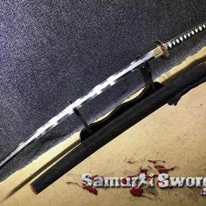 Hand-forged Japanese Katana, T10 Katana Samurai Sword, Folded Clay Tempered Steel with Hadori Polish Custom Katana for Sale