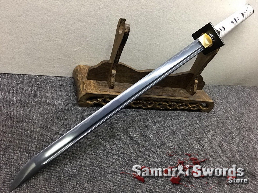 Wakizashi Ninjato Sword for Sale With Black Acid Dye Real Etsy