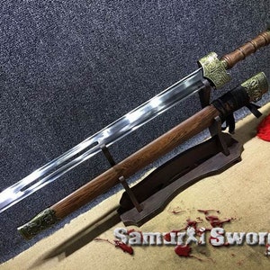 Hand Forged Chinese Jian Sword, Real Chinese Jian Sword for Sale, Full Tang Carbon Steel 1060 Chinese Sword Blade