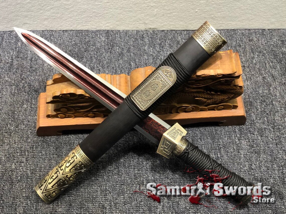 Custom Jian Sword Real Chinese Sword for Sale With Red Acid Etsy