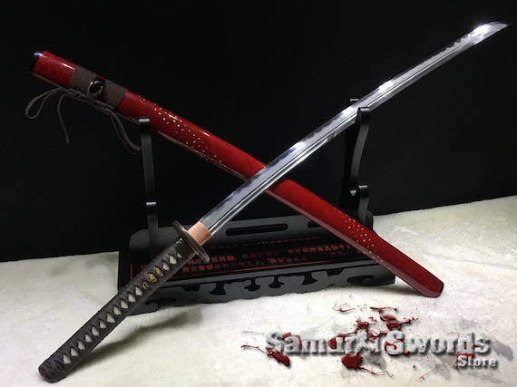 Ton Gehartet T10 Stahl Shinken Katana Schwert Echte Shinken Etsy