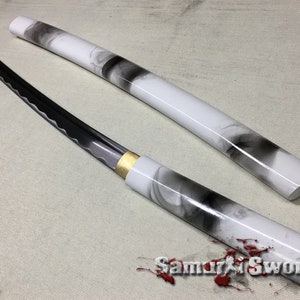 Carbon Steel 1060 Wakizashi, Japanese Wakizashi with Smokey Lacquered Wood Saya, Shirasaya Wakizashi for Sale