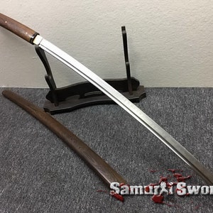 T10 Clay Tempered Steel Samurai Shirasaya Katana Sword, Hand forged Shirasaya Katana Blade with Bohi, Custom Shirasaya Katana for Sale image 2