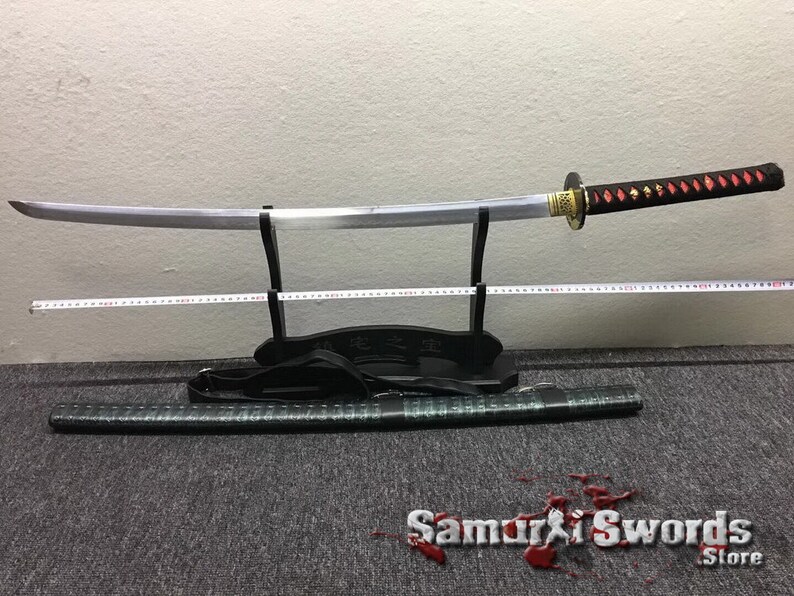Full Tang Samurai Katana Sword W/ Shoulder Strap Custom Etsy