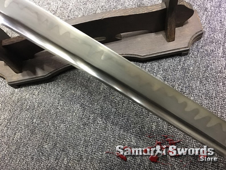 T10 Clay Tempered Steel Samurai Shirasaya Katana Sword, Hand forged Shirasaya Katana Blade with Bohi, Custom Shirasaya Katana for Sale image 4