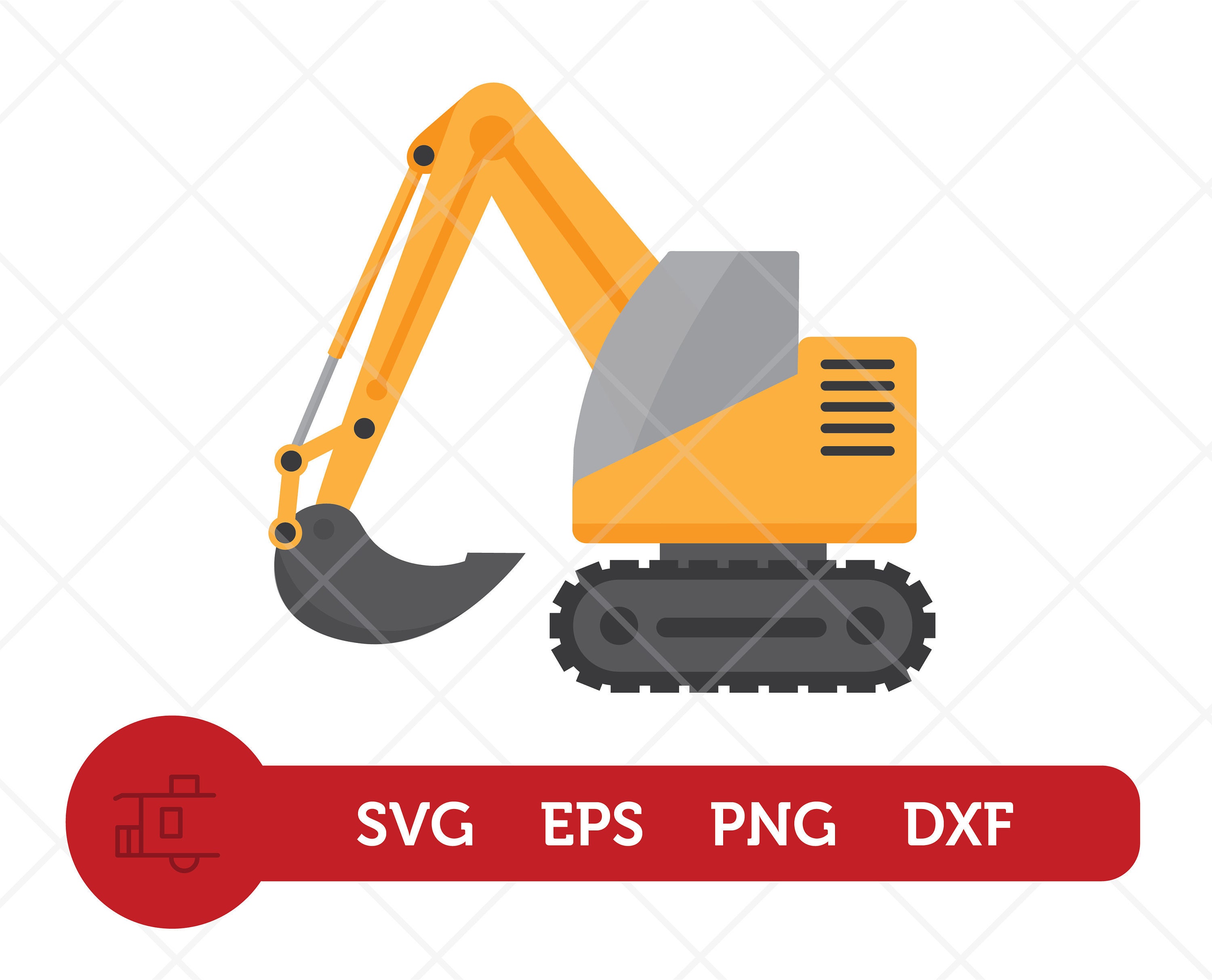 Kids Excavator Svg