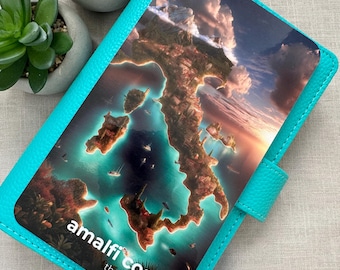 Amalfi Coast  | A6 Cash Stuffing Savings Challenge Bundle | 5 Laminated Inserts + Dashboard