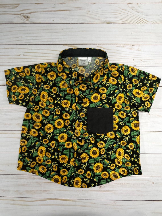 sunflower button up shirt