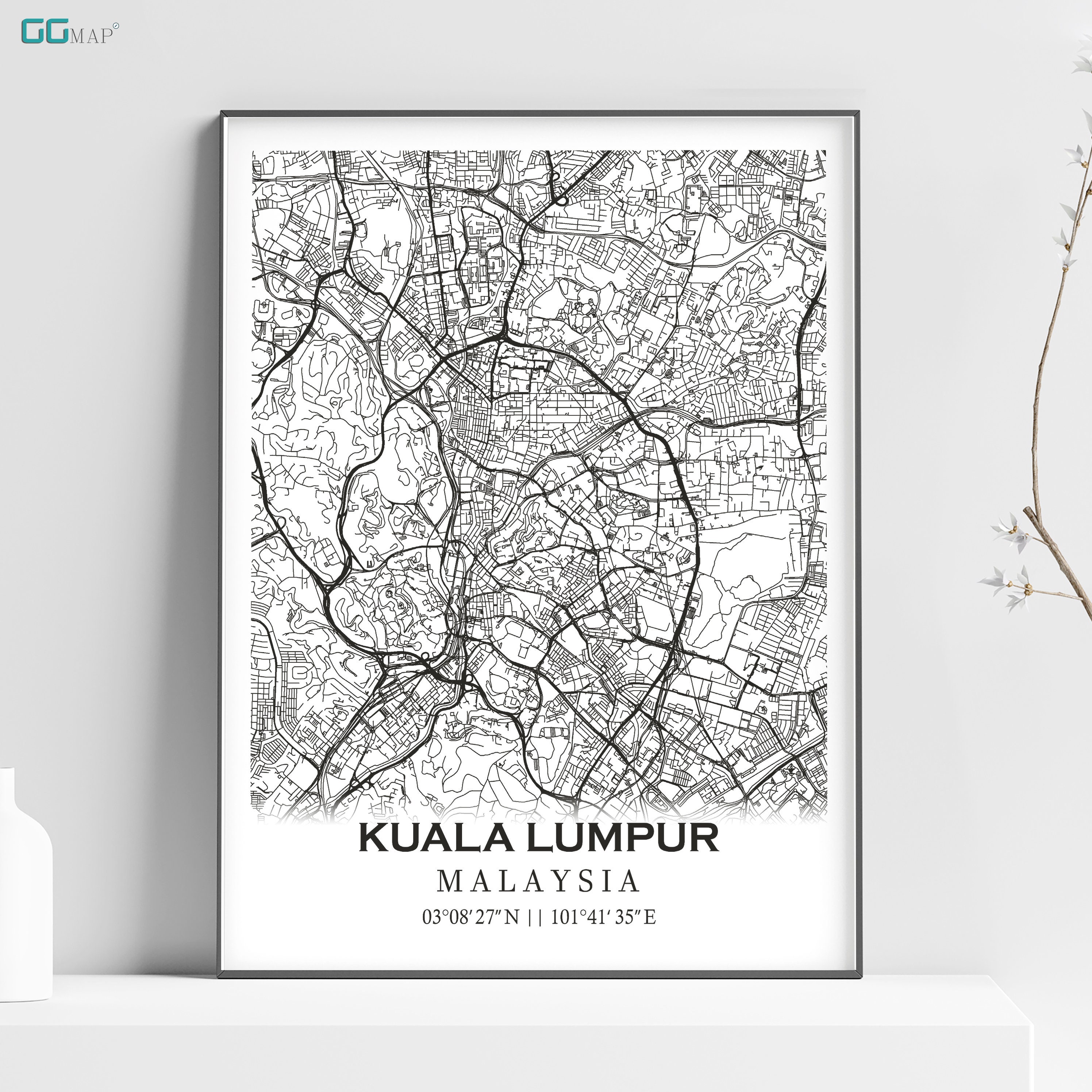 City Map of KUALA LUMPUR Home Decor Wall Decor Office - Etsy