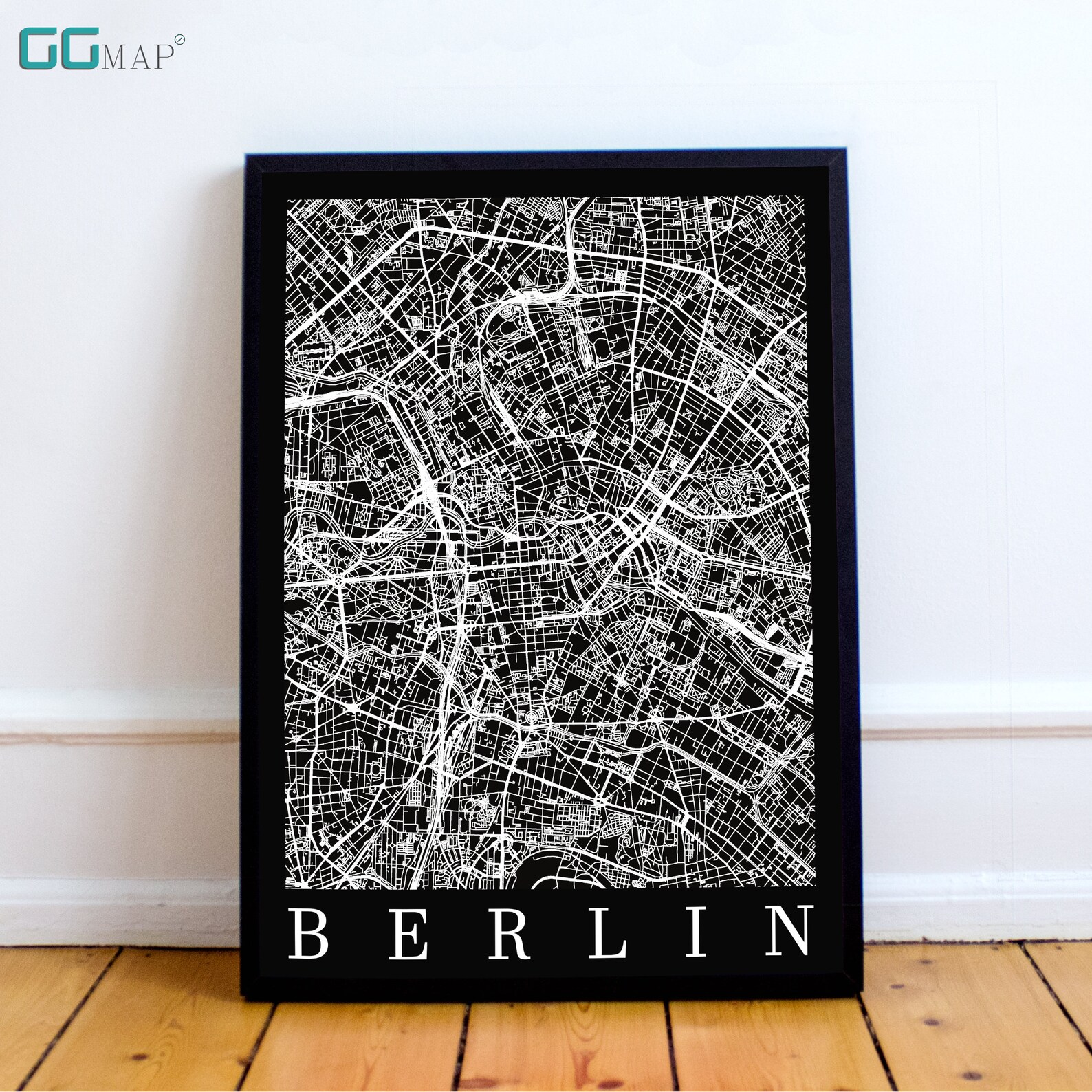 Map of BERLIN, Germany, Deutschland Home Decor Wall Decor Office Map ...