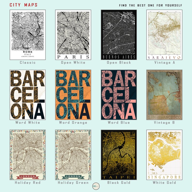 City Map of BANJA LUKA Home Decor Wall Decor Office Map Travel Map